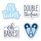 Big Dot of Happiness It's Twin Boys  - DIY Shaped Blue Twins Baby Shower Cut-Outs - 24 Count